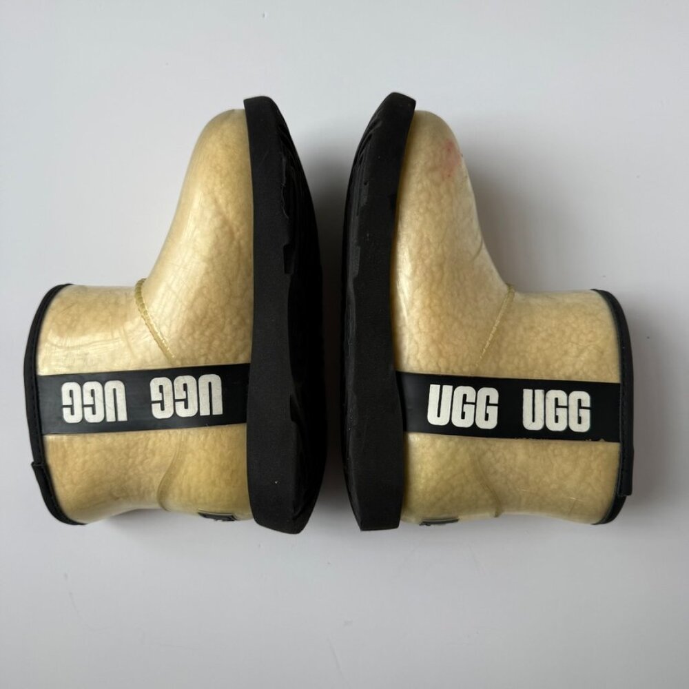 UGG Kids Classic Clear Cream Black Mini II Boots Size 12 | Waterproof Shearling - Picture 5 of 7